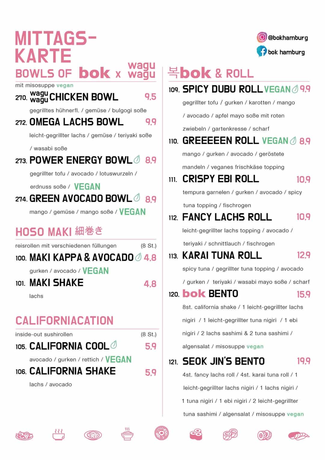 Speisekarte Eppendorf